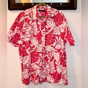Nautica Men’s Short Sleeve Hawaiian Button Down Shirt Size XL